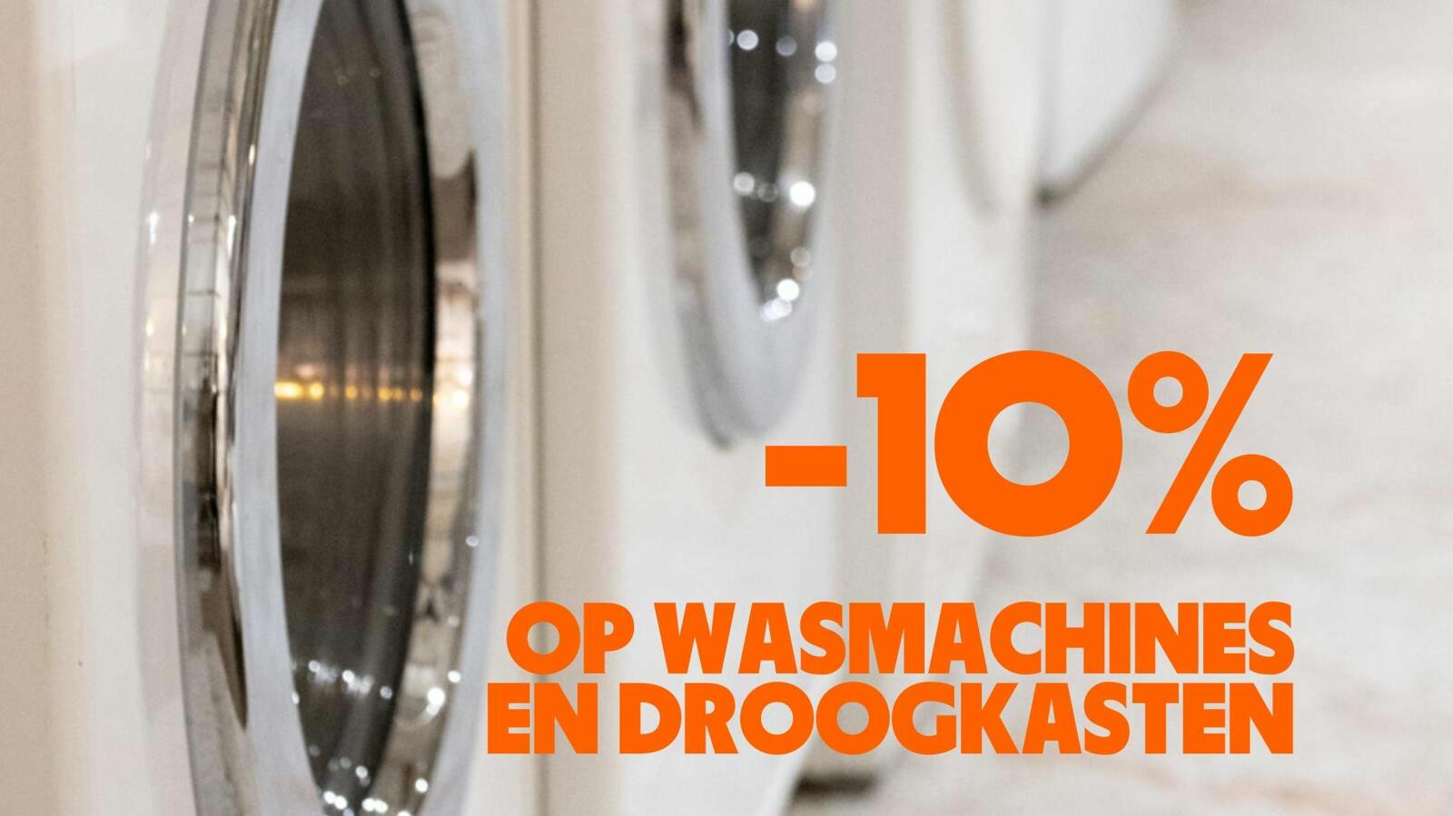 -10% op wasmachines en droogkasten