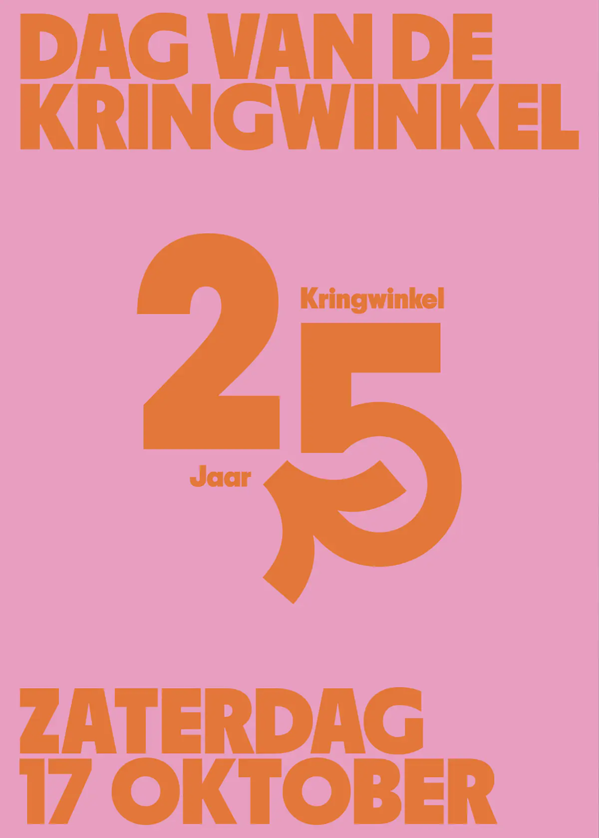 Affiche van Dag van de Kringwinkel op zaterdag 17 oktober.